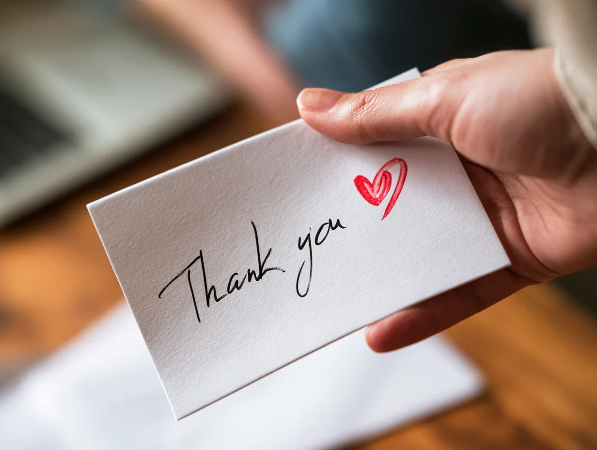 Expressing thanks to others